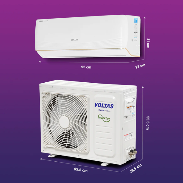Buy Voltas 1.5 Ton 3 Star 183INV Vertis AI Zest Gold Split Air Conditioner – Vasanth and Co