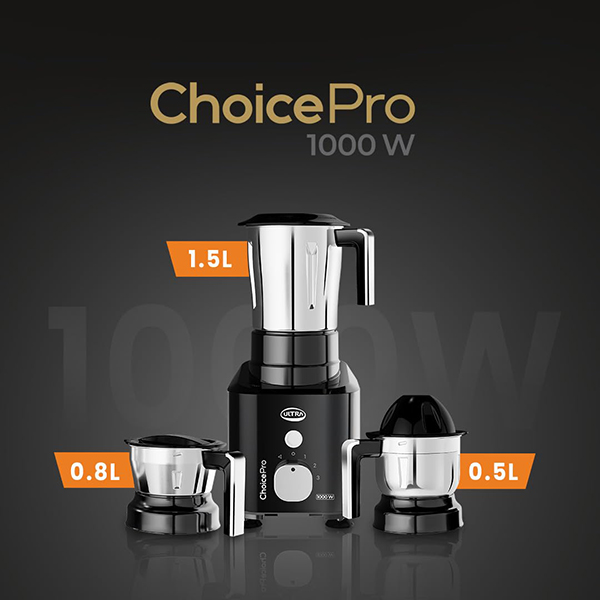 Buy Ultra Choice Pro 1000W Black Mixer Grinder - Vasanth & Co