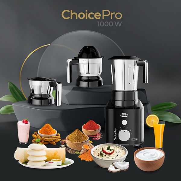 Buy Ultra Choice Pro 1000W Black Mixer Grinder - Vasanth & Co