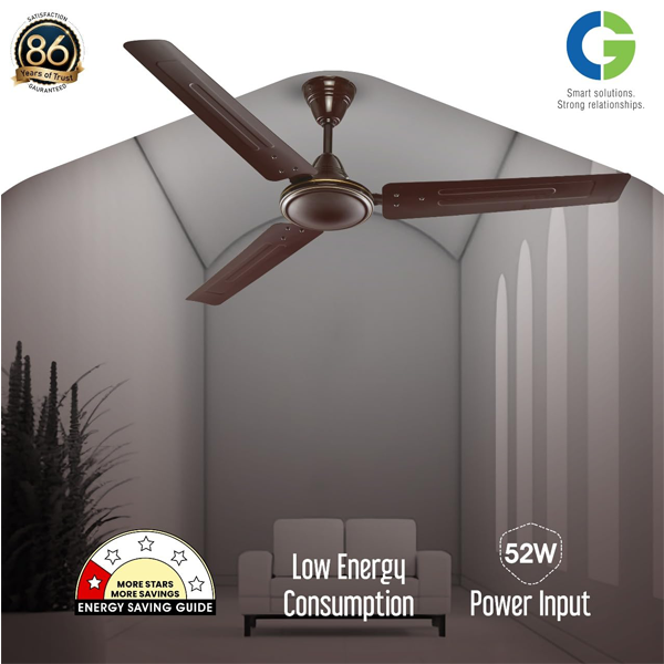 Buy CG 1200mm Hyperair Neo Lustre Brown Ceiling Fan - Vasanth & Co