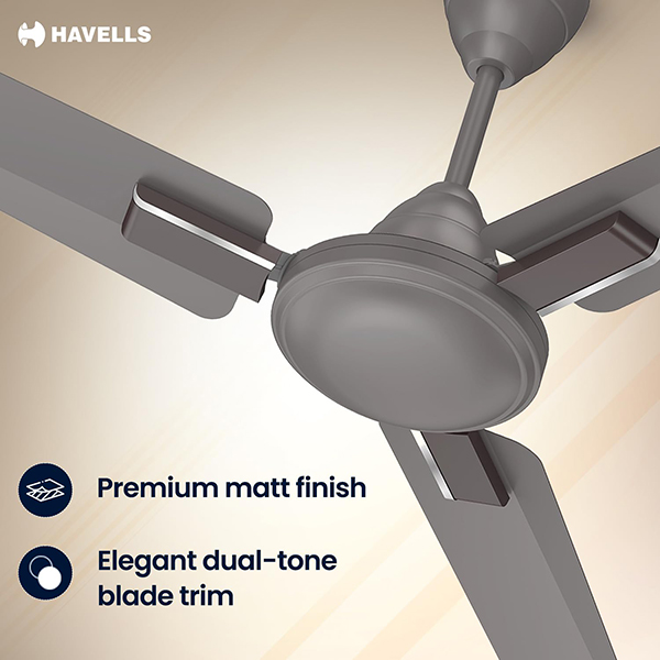 Buy Havells Thrill Decor 1200mm ES Stone Grey Ceiling Fan - Vasanth & Co