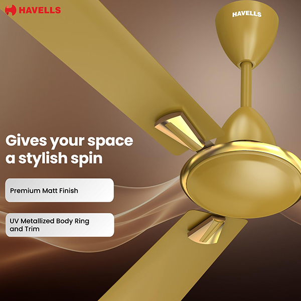 Buy Havells Quickair Neo 1200mm Desert Gold HS Ceiling Fan - Vasanth & Co