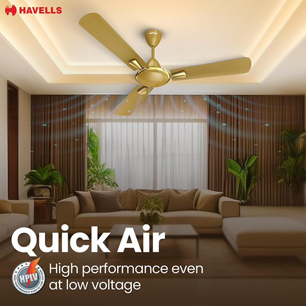 Buy Havells Quickair Neo 1200mm Desert Gold HS Ceiling Fan - Vasanth & Co