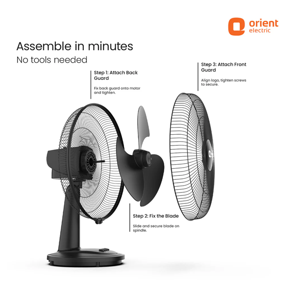Buy Orient 400MM 27 Neo 3-in-1 Black Table Fan - Vasanth & Co