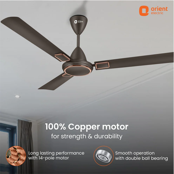 Buy Orient 48 Inch 1200MM Falcon Deco Metallic Bronze Copper High Speed Ceiling Fan - Vasanth & Co