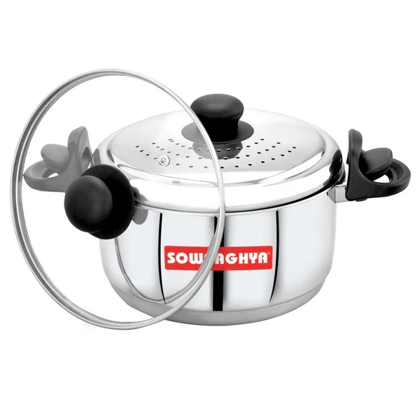 Buy Sowbhagya 4 L Ultima Strainer Cum Cook Pot - Vasanth & Co