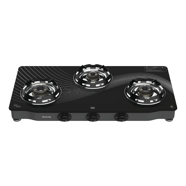 Buy Butterfly 3 Burner Renz 3 Star Glass Top Gas Stove - Vasanth & Co