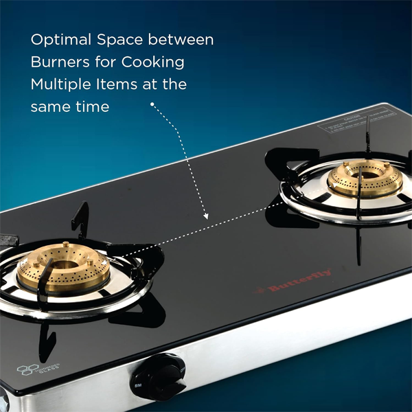 Buy Butterfly Radiant Jumbo 2 Burner Glass Top Gas Stove - Vasanth & Co