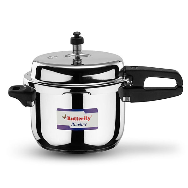 Buy Butterfly 5 L Blue Silver Line Stainless Steel Pressure Cooker - Vasanth & Co