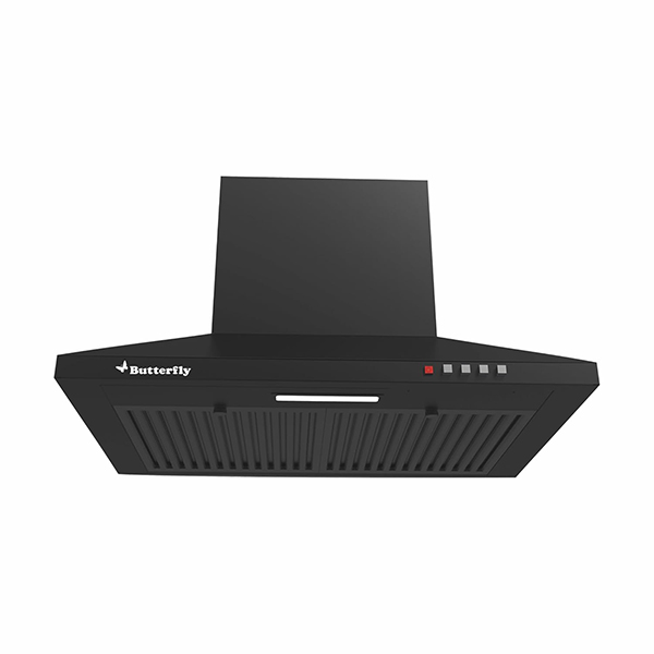 Buy Butterfly 60 cm CH 601 Black Matte Finish Conical Chimney - Vasanth & Co