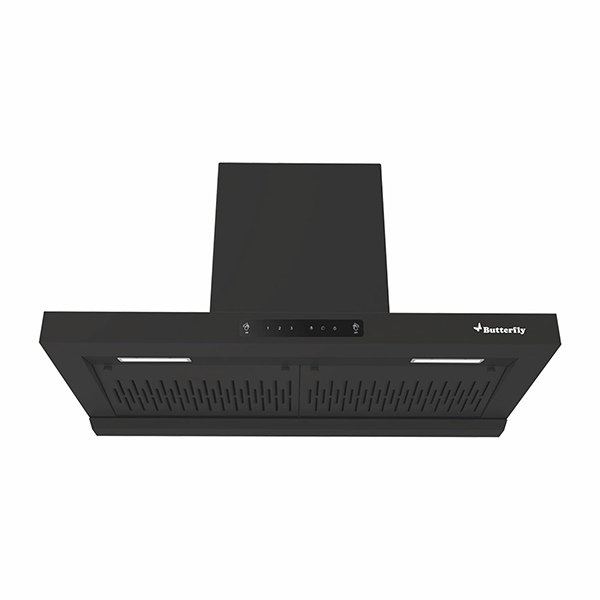 Buy Butterfly 90 cm CH 901 T-Shape Black Matte Finish Chimney - Vasanth & Co