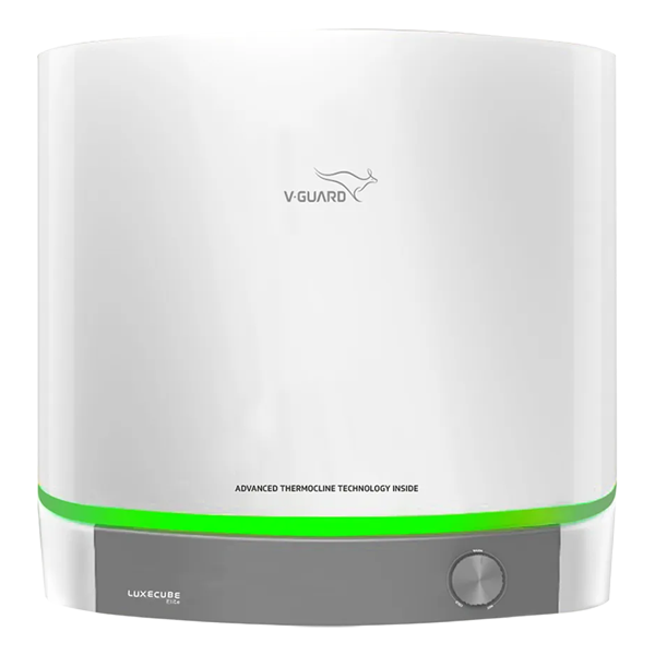 Buy V-Guard 10L 5 Star Luxecube Elite White Vertical Storage Water Geyser - Vasanth & Co