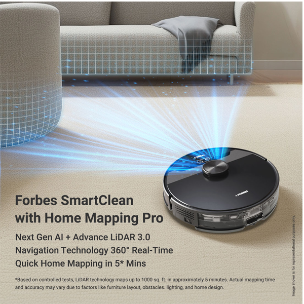 Buy Eureka Forbes Smartclean with Home Mapping Pro Robotic Vacuum Cleaner - Vasanth & Co