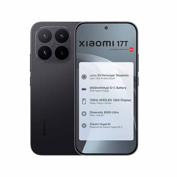Buy Xiaomi 17T Black 12GB RAM 512GB Flagship Mobile Online