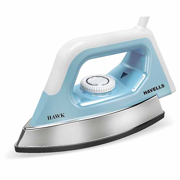 Buy Havells 1100 Watt Hawk Blue & White Heavy Weight Dry Iron Online - Vasanth & Co
