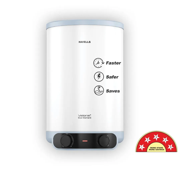 Buy Havells 15 L Velora Plus Convertible Storage White Blue Water Heater (Geyser) Online - Vasanth & Co