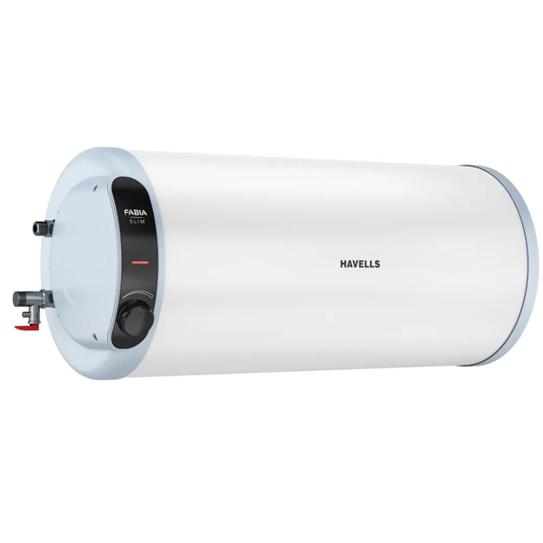 Buy Havells 15 L Fabia Slim Horizontal Left Side Storage White Blue-LH Water Heater (Geyser) Online - Vasanth & Co
