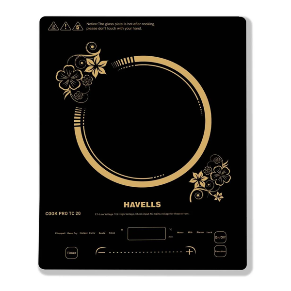 Buy Havells 2000W Cook Pro ICT TC 20 Black Induction Cooktop Online - Vasanth & Co