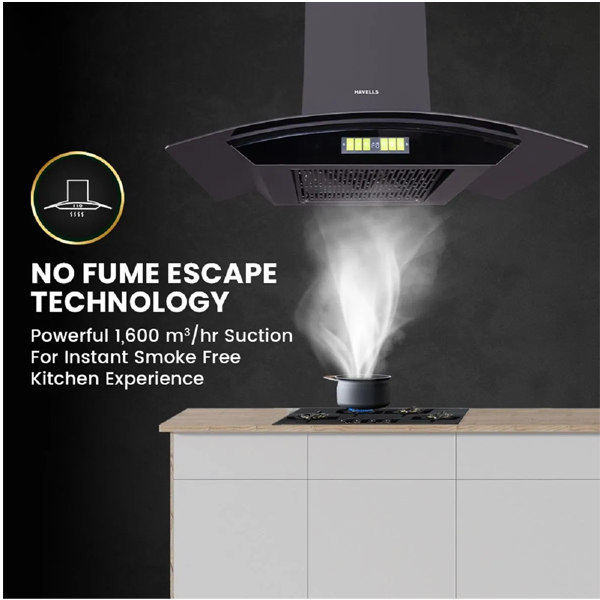 Buy Havells 90CM Canis Neo 90 Curve Shape Chimney Online - Vasanth & Co