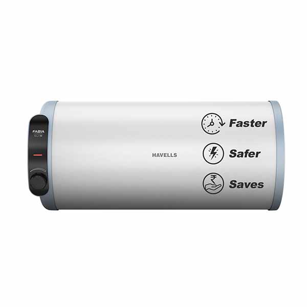 Buy Havells 25 L Fabia Slim Horizontal Right Side Storage White Blue-RH Water Heater (Geyser) Online - Vasanth & Co