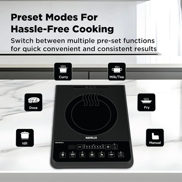 Buy Havells 1600 W Cook Pro PB 16 Induction Cooktop Online - Vasanth & Co