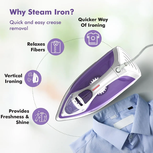 Buy Havells 2000 W Stella Steam Purple Iron Box Online - Vasanth & Co