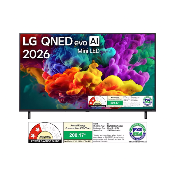 Buy LG 55 Inch 139 cm 55QNED85BLA QNED evo AI 4K MiniLED TV - Vasanth & Co