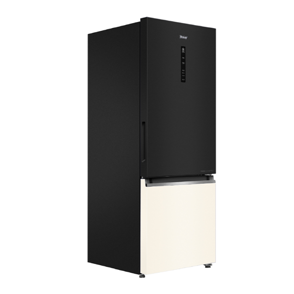 Buy Haier 325 L 2 Star HRB-3752KWGA-P Black White Glass Bottom Mount Refrigerator - Vasanth & Co