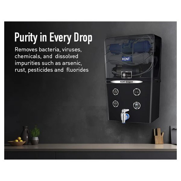 Buy Kent Elegant Mineral RO+UV+UF+UV Black Water Purifier - Vasanth & Co