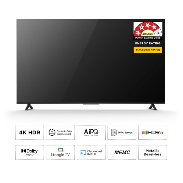 Buy TCL 65 Inch 165 cm 65P6L 4K Ultra HD Smart LED Google TV - Vasanth & Co