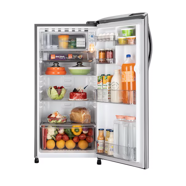 Buy LG 185 L 3 Star GLD1936YAPZ Shiny Steel Single Door Refrigerator - Vasanth & Co