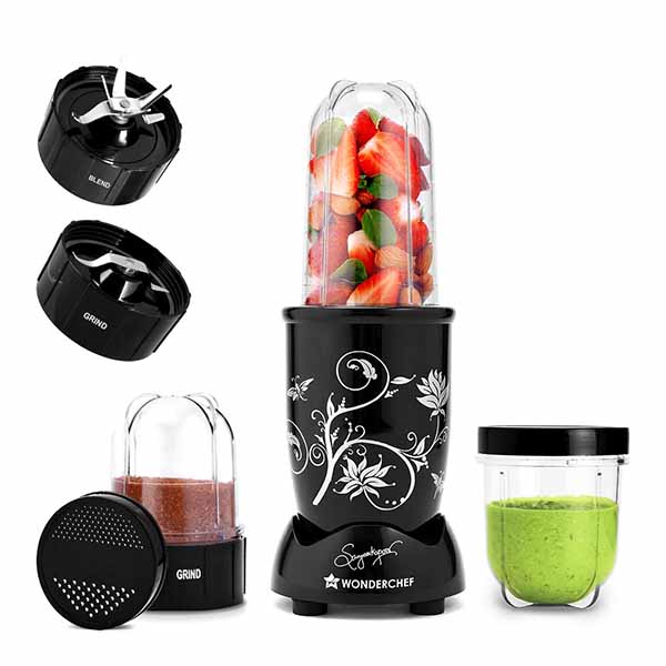 Buy Wonderchef 3 Jars Nutri-blend Black Mixer Grinder - Vasanth & Co