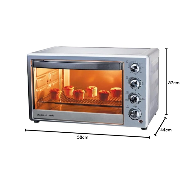 Buy Morphy Richards 54L 1700W 54RCSS Dehydro (510055) Gold & Black Oven Toast Grill (OTG) Online - Vasanth & Co
