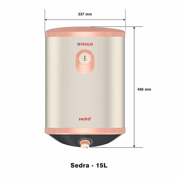 Buy Venus 15L Sedra 015SV Rustic Gold/Ivory Storage Water Heater Online - Vasanth & Co