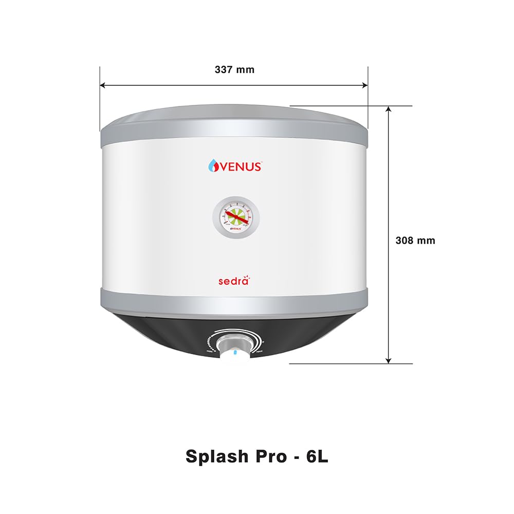 Buy Venus 6L Sedra 006SV Silver Slate/White Storage Water Heater Online - Vasanth & Co