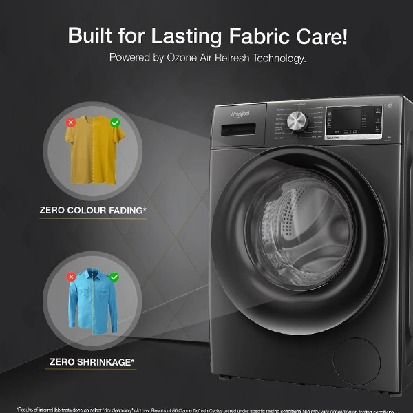 Buy Whirlpool 9 kg XO9012BZV Grey Fully Automatic Front Load Washing Machine - Vasanth and Co