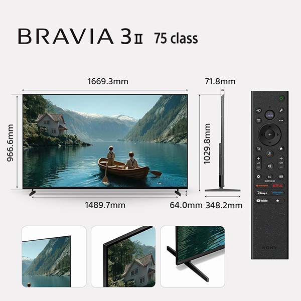 Buy Sony Bravia 3 II Series 75 Inch K-75XR35M2 4K Ultra HD Smart LED Google TV - Vasanth and Co