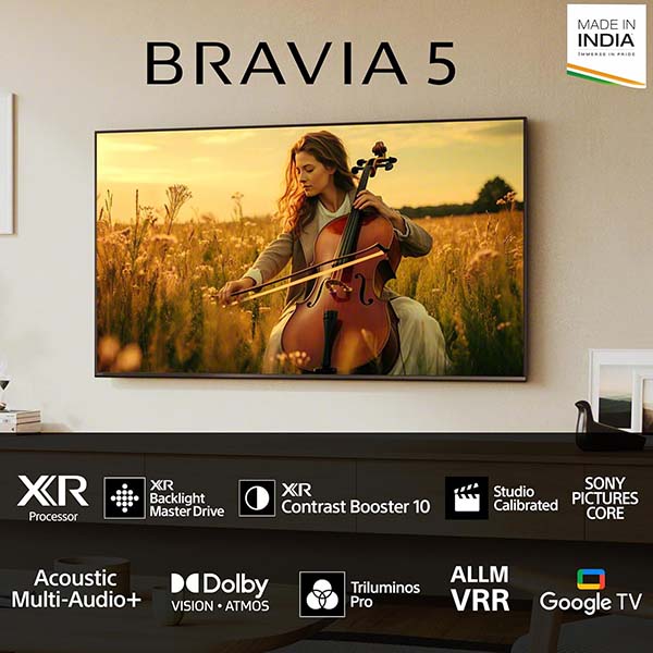 Buy Sony Bravia 5 Series 75 Inch K-75XR55A 4K Ultra HD Smart Mini LED Google TV - Vasanth and Co