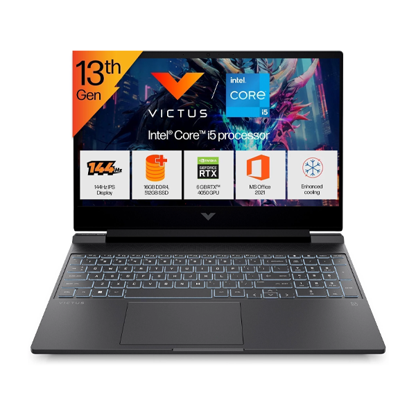 Buy HP Victus 15-FA2381TX/V 15.6 Inch Intel Core i5 13th Gen 16GB RAM 512GB SSD Windows 11 Home Silver Gaming Laptop - Vasanth and Co