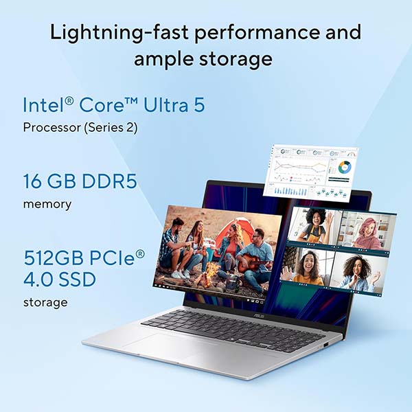 Buy Asus Vivobook 16 X1607CA-MB142WS Intel Core Ultra 5 16GB RAM 512GB SSD Windows 11 Home Laptop - Vasanth and Co