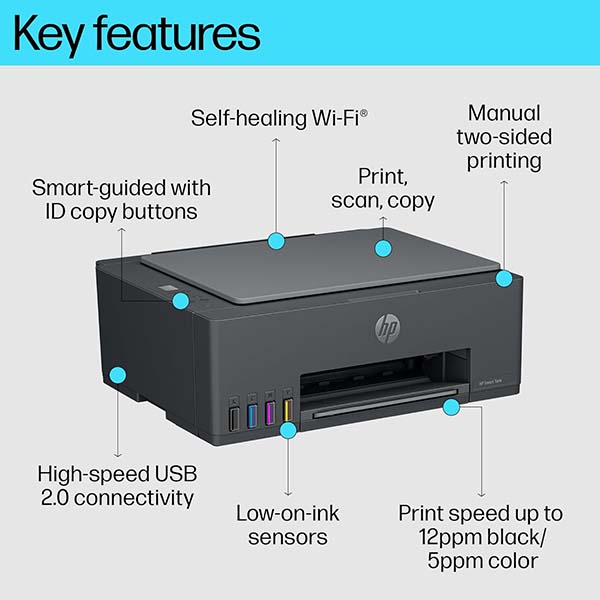 Buy HP Smart Tank 584 MFP 5D1C1A Black All-in-One Printer - Vasanth and Co