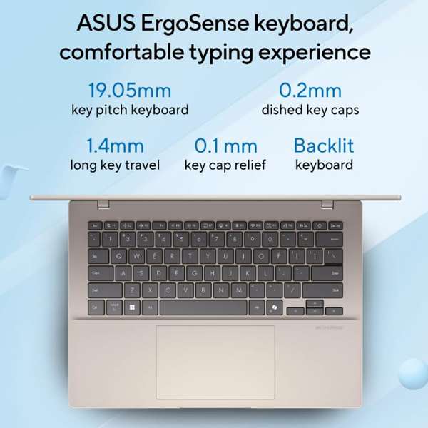 Buy Asus Vivobook 14 X1407CA-LY1581WS Intel Core Ultra 5 225H 16GB RAM 1TB SSD Platinum Gold Laptop - Vasanth and Co