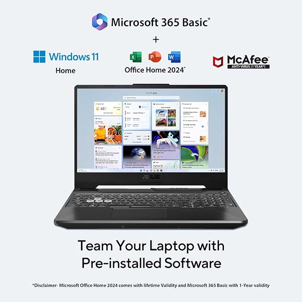 Buy Asus TUF Gaming A15 FA506NCQ-HN007WS Ryzen 7 RTX 3050 16GB RAM 512GB SSD Laptop - Vasanth and Co