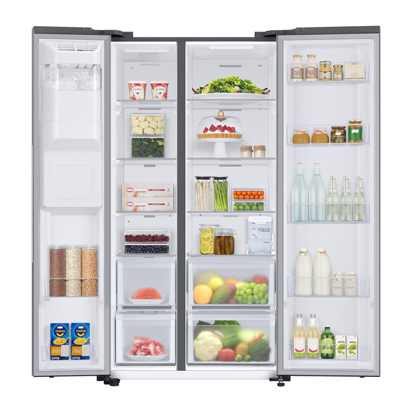 Buy Samsung 633L 3 Star RS78CG8543SLHL Real Stainless With Water and Ice Side by Side Refrigerator - Vasanth & Co