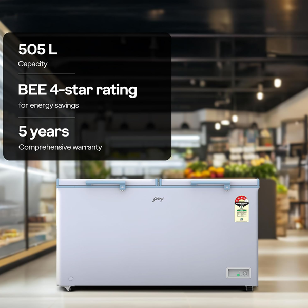 Buy Godrej 505L 4 Star DH ESNCH 530D 2HCLP RW Deep Freezer - Vasanth & Co