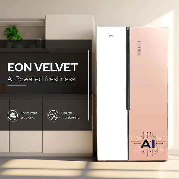 Buy Godrej 600L RS EONVELVET 646C RIT OP RS Side by Side Refrigerator - Vasanth & Co