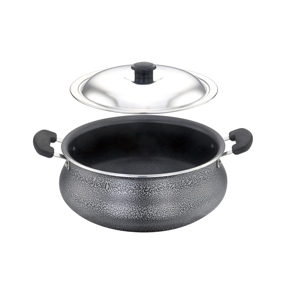 Buy Sowbaghya 3L Black Non Stick Biriyani Pot with Stainless Steel Lid - Vasanth and Co