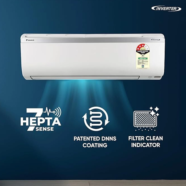 Buy Daikin 1.2 Ton 5 Star FTKU42XV16UKA White Inverter Split Air Conditioner - Vasanth and Co