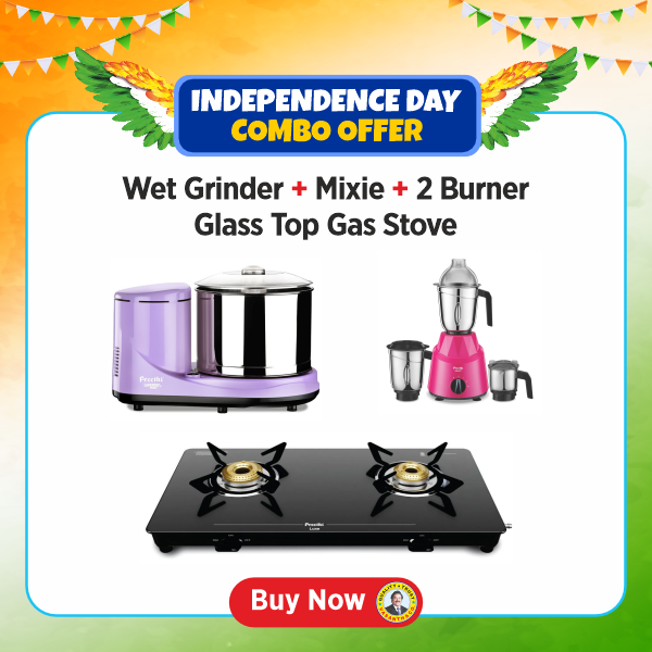 Buy Preethi Luxe 3 Burner Glass Top Gas Stove - Vasanth and Co