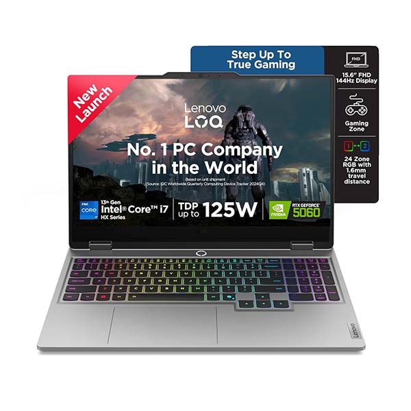 Buy Lenovo 15.6 Inch 39.6cm 144Hz Intel Core i7 13th Gen 83JE00U4IN 16GB RAM 1TB SSD NVIDIA RTX 5060 8GB Windows 11 Grey Gaming Laptop - Vasanth and Co